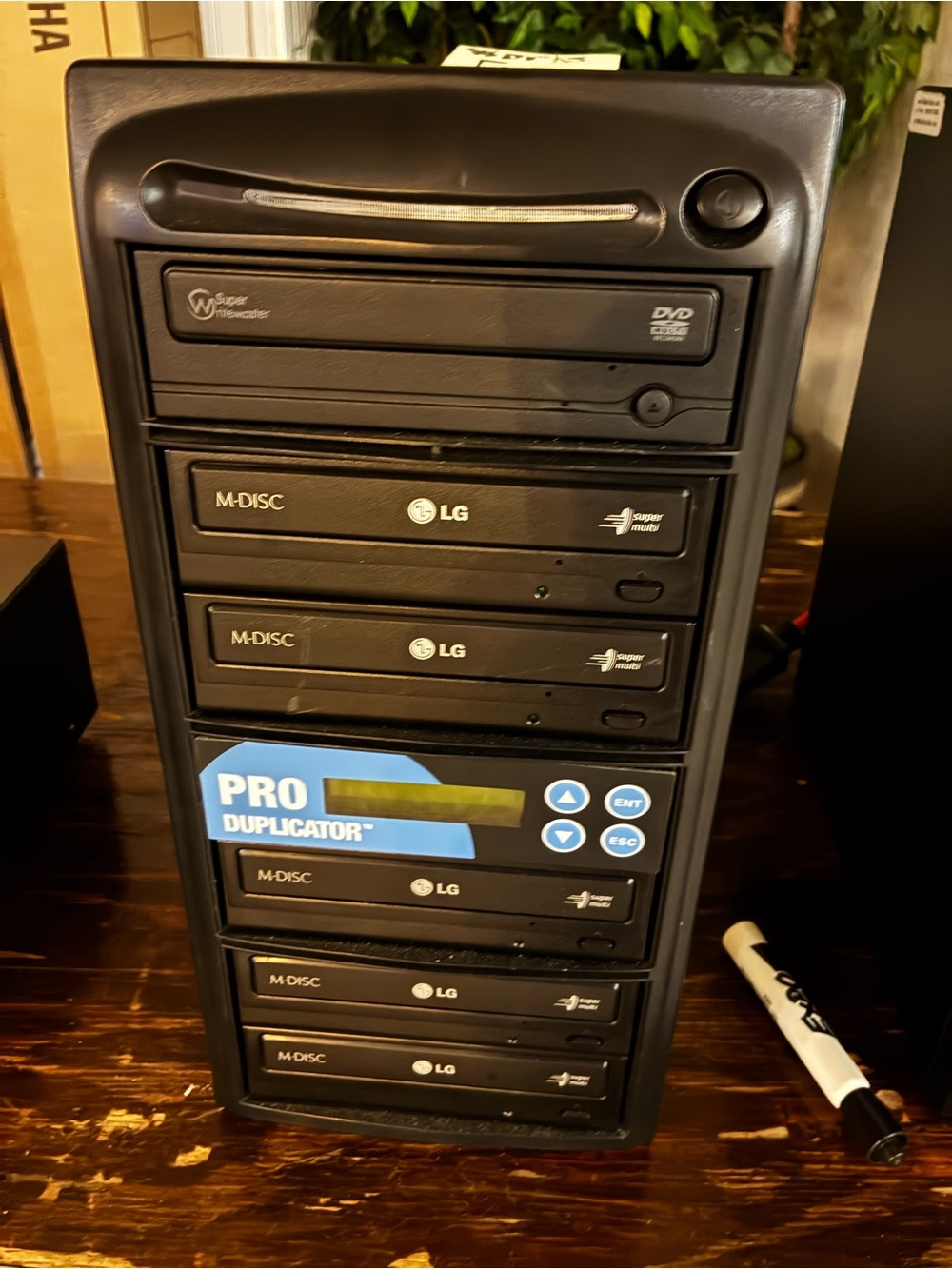 LG Disc Duplicator Tower - Black and Silver